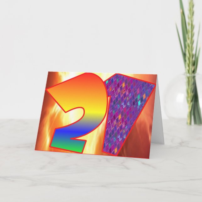 Twenty-One LEGAL IN MOST STATES Birthday Card (Front)