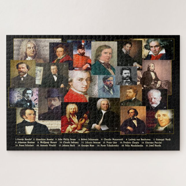 Twenty-One Masters  Jigsaw Puzzle (Horizontal)