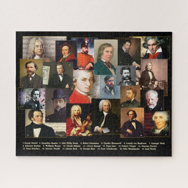 Twenty-One Masters  Jigsaw Puzzle (Horizontal)