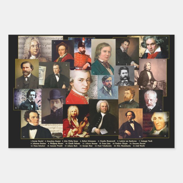 Twenty-One Masters Wrapping Paper Sheet (Front)