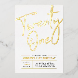 Twenty One Modern Gold 21st Birthday Party