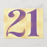 Twenty One Postcard<br><div class="desc">Postcard can be an invitation or a birthday greeting</div>