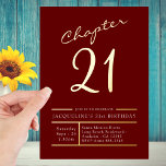 Twenty One Red Gold 21st Birthday Party Gold<br><div class="desc">Celebrate your 21st in style with our personalised 21st birthday invitations. These red and gold foil invites will be the perfect way to invite all your family and friends to join you in celebrating this special milestone. Create a lasting memory of your special day as you invite all your loved...</div>