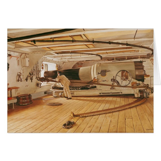 Twenty-Seven Pound Cannon on a Battleship (Front Horizontal)