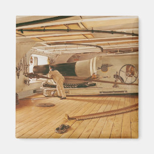 Twenty-Seven Pound Cannon on a Battleship Magnet