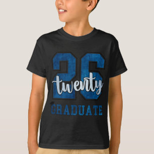 Twenty Six Graduate Cl Of 2026 Blue Senior Graduat T-Shirt