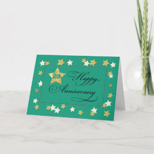 Twenty-Third Employee Anniversary Green Gold Effec Card