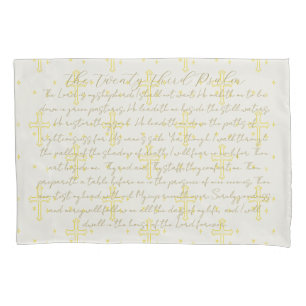 Twenty Third Psalm Calligraphy Pillowcase