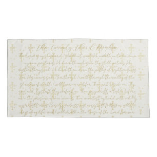 Twenty Third Psalm Calligraphy Pillowcase King  