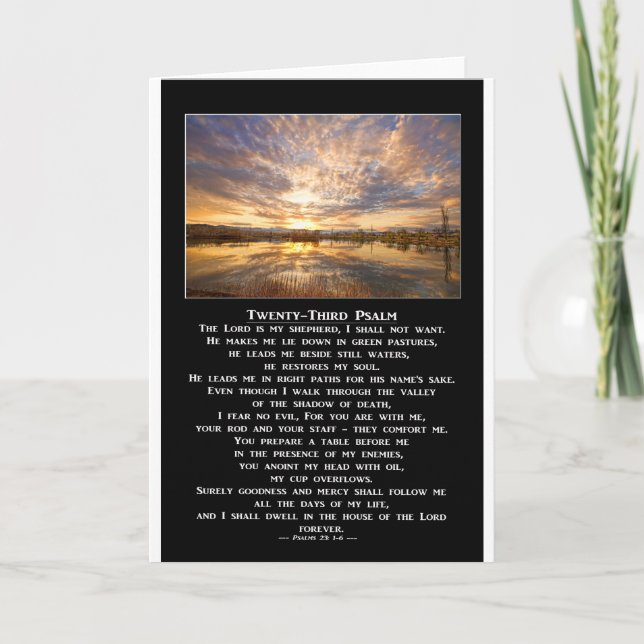 Twenty-Third Psalm Prayer Card (Front)