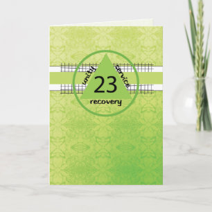 Twenty-Third Year Peace Happiness 12 Step Recovery Card