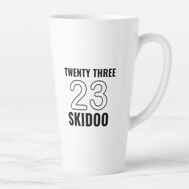 Twenty three skidoo latte mug (Right)