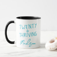 TWENTY & THRIVING 20th Birthday Funny Personalised