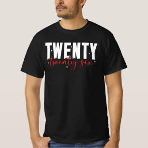 Twenty Twenty Six Retro Year Design T-Shirt