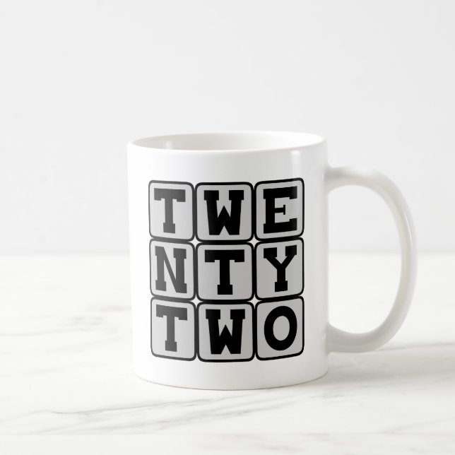 Twenty Two, Number 22 Coffee Mug (Right)