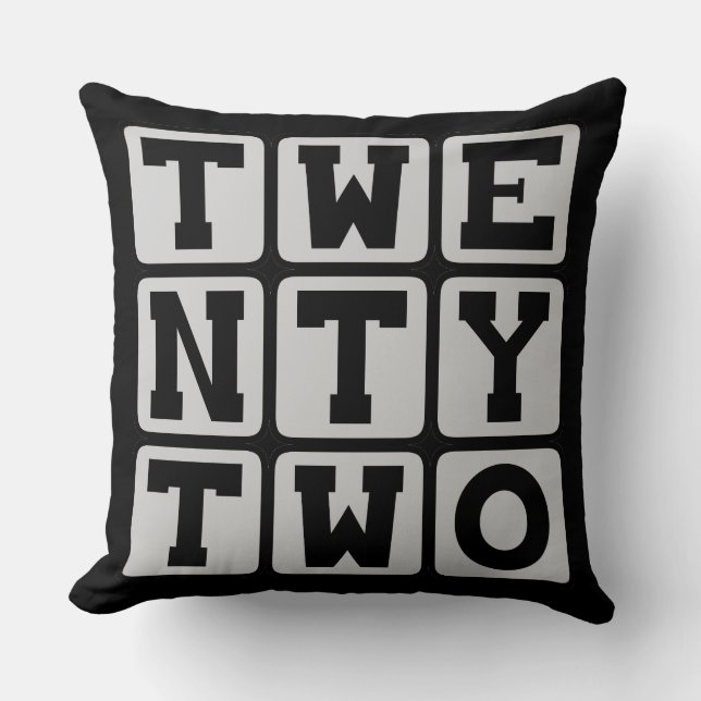 Twenty Two, Number 22 Cushion (Front)