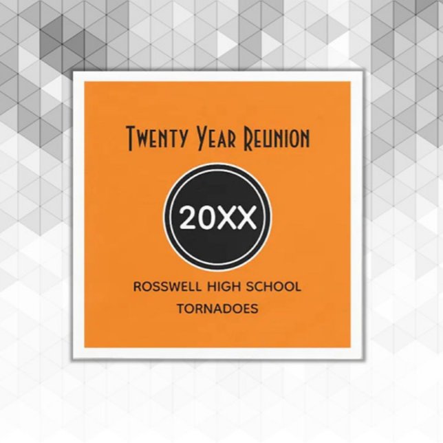 Twenty year Class Reunion  paper  Napkin (Creator Uploaded)