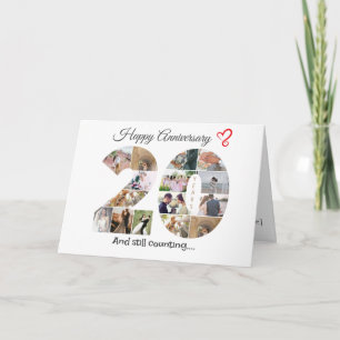 Twenty Year Wedding Anniversary Photo Card