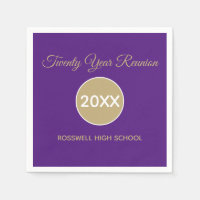 Twenty yr Class Reunion Paper Napkin