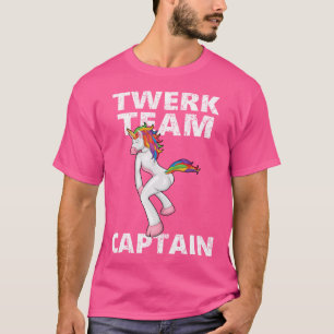Twerk Team Captain Funny Unicorn T-Shirt