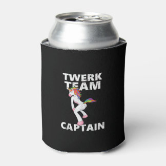 Twerk Team Captain Shirt, Funny Unicorn Tank Top Can Cooler