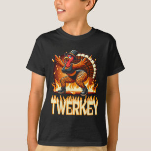 Twerkey Squad Twerking Funny Dancing Turkey Thanks T-Shirt