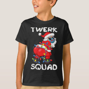 Twerking Santa Claus Christmas Tree Lights Twerk S T-Shirt