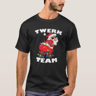 Twerking Santa Claus Twerk Team Christmas Tree Lig T-Shirt