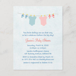 Twice As Nice Baby Shower Invitations