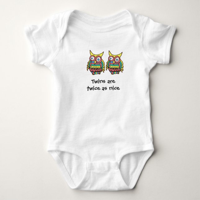 Twice as nice Owl Baby creeper (Front)