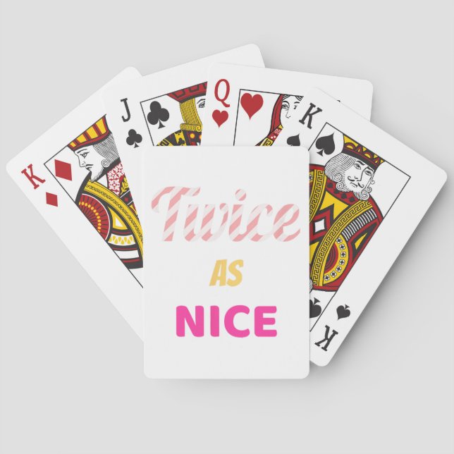 Twice As Nice Twice Kpop Christmas Playing Cards (Back)