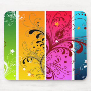 twice floraled mouse mat