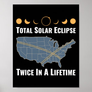 Twice In A Lifetime Solar Eclipse 2024 Total Eclip Poster