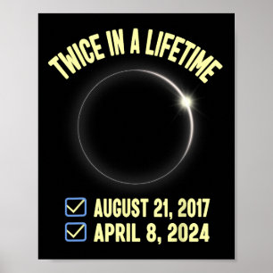 Twice In A Lifetime Solar Eclipse 2024 Total Eclip Poster