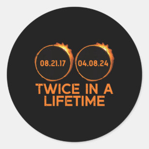 Twice In A Lifetime Solar Eclipse 2024 Totality Ap Classic Round Sticker