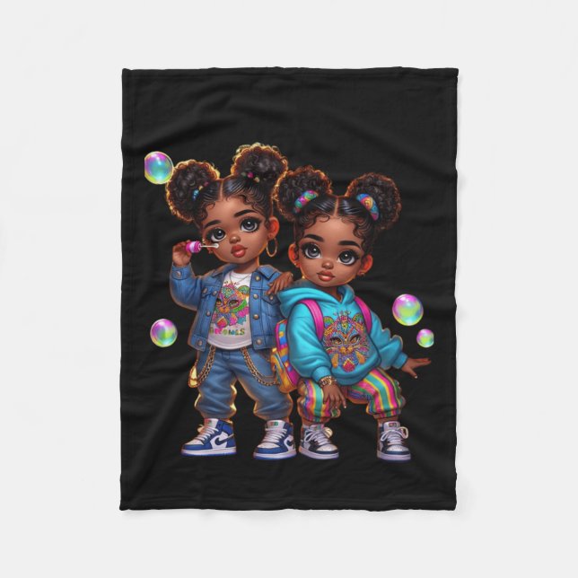 Twice The Attitude  Fleece Blanket (Front)