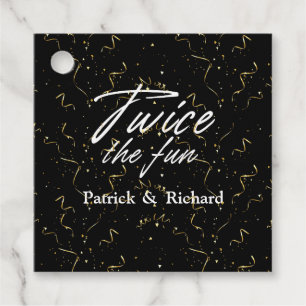 Twice the Fun Friends Joint Birthday Double Favour Tags