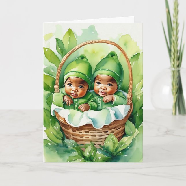Twice the Joy, Twice the Love! Birth Announcement (Front)