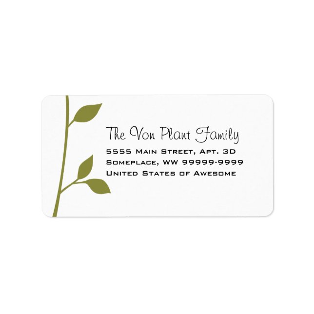 Twig and Leaf Label (Front)