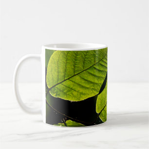 Twig leaf green foliage veins coffee mug