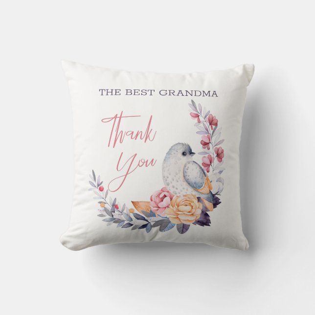 Twigs And Bird Cushion (Front)