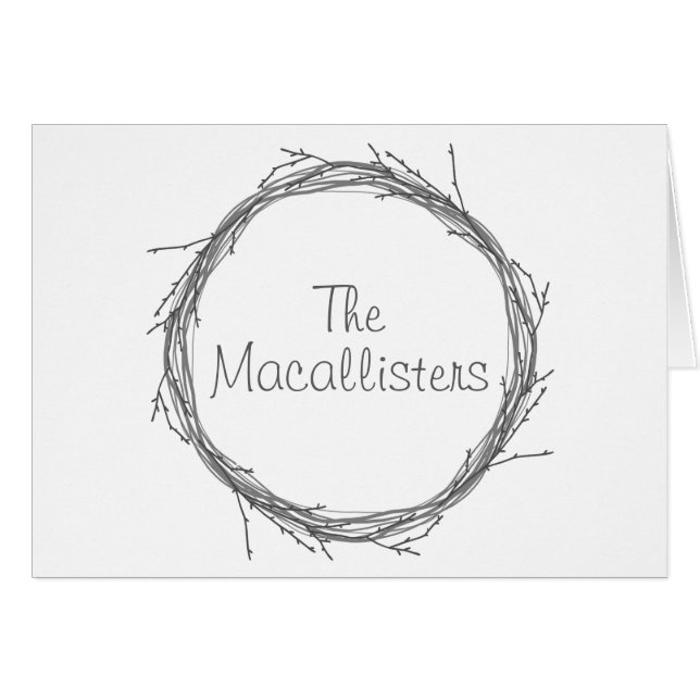 Twigs & Vines Greeting Card (Front Horizontal)