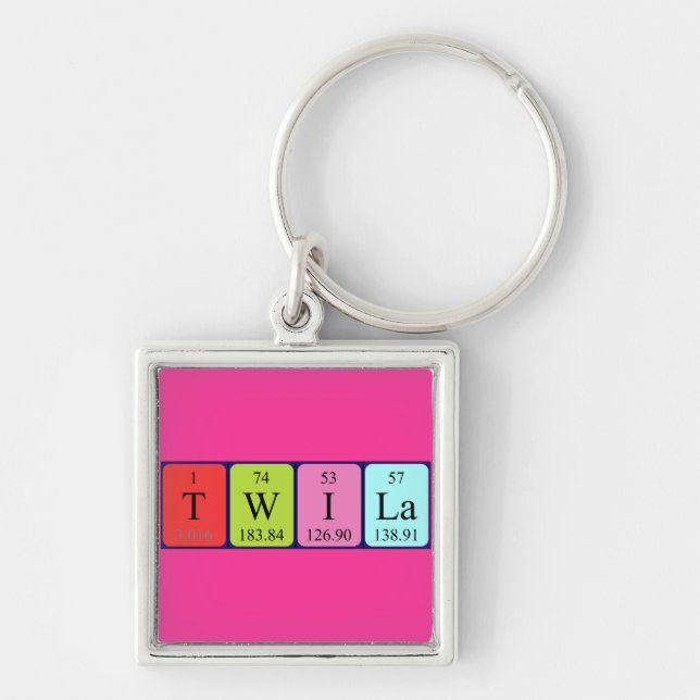Twila periodic table name keyring (Front)