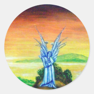 TWILIGHT ANGEL CLASSIC ROUND STICKER