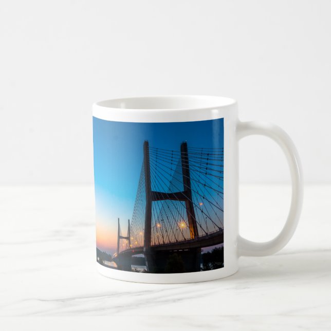 Twilight At Bill Emerson Bridge Coffee Mug (Right)