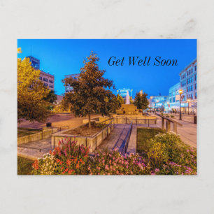 Twilight At Park Central Square Get Well Soon Postcard