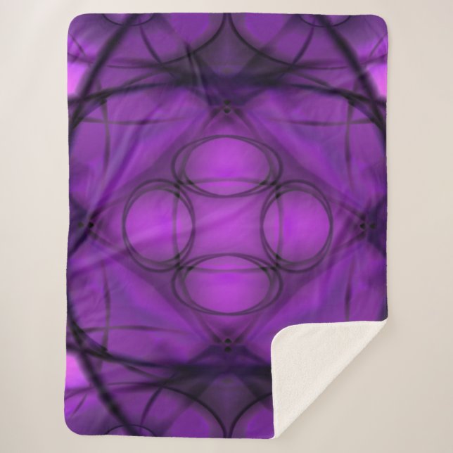 Twilight Bloom Sherpa Blanket (Front)