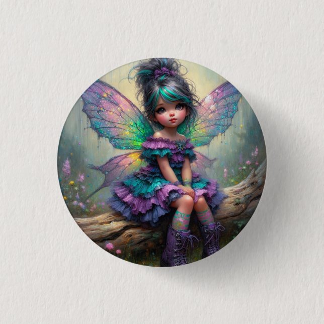  Twilight Blossom Fairy 3 Cm Round Badge (Front)