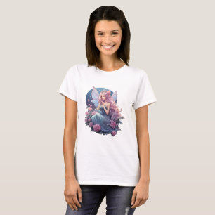 Twilight Blossom Fairy Illustration T-Shirt