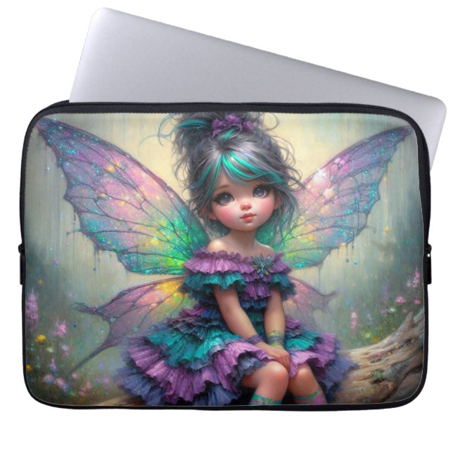  Twilight Blossom Fairy Laptop Sleeve (Front)